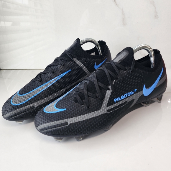 Nike Phantom GT2 ELITE FG Soccer Cleats Flyknit Black FUTBOL Boots